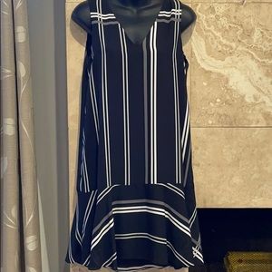 STATE Sleeveless Black and White Business Dress